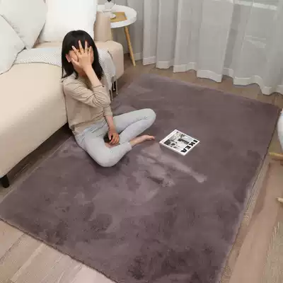Imitation rabbit plush bedroom bed-side carpet Bedroom full bunk room large area carpet Living room coffee table floor mat Bay window carpet