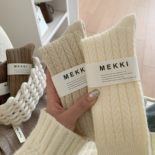 Winter thickened twist-feel soft and waxy cashmere socks~ keep warm in winter