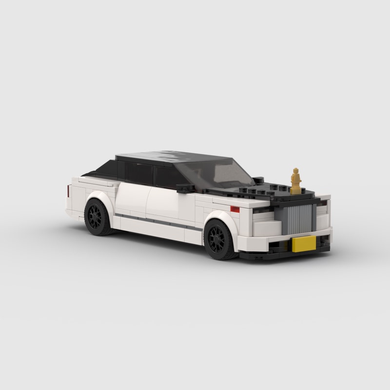 Moc Building Block Toy Creative Domestic Assembly Rolls-Royce Phantom Sports Car Model Speed 8-Grid Car