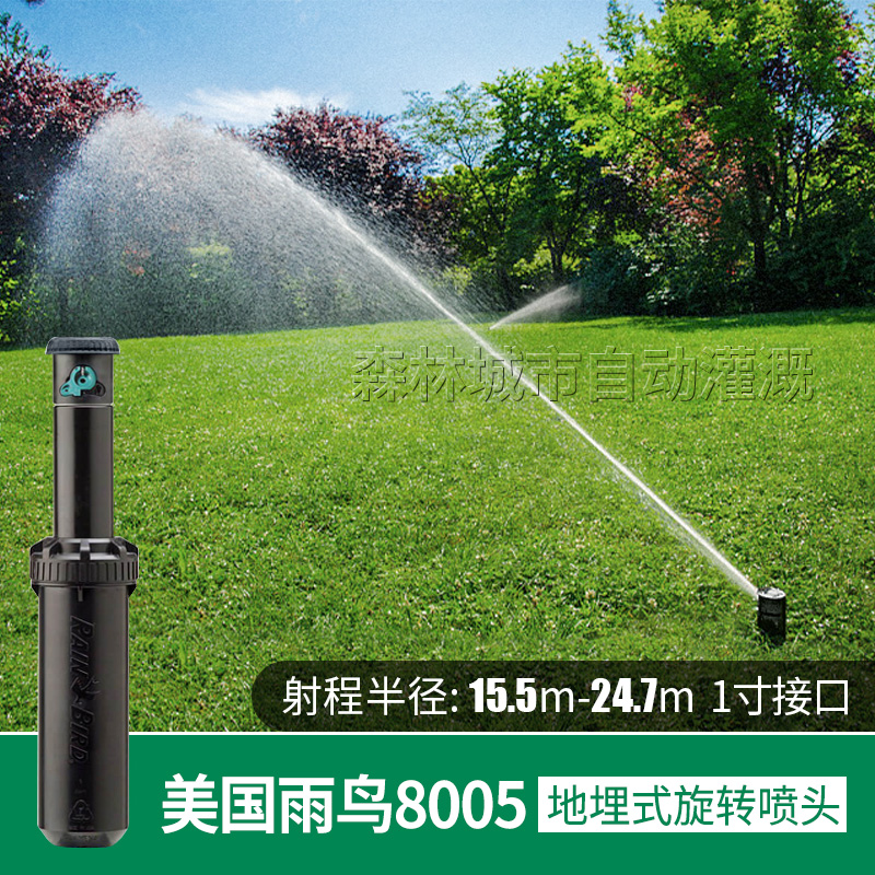American Rain Bird 8005 Turf Buried Automatic Rotating Sprinkler Soccer Field Golf Course Landscaping Irrigation