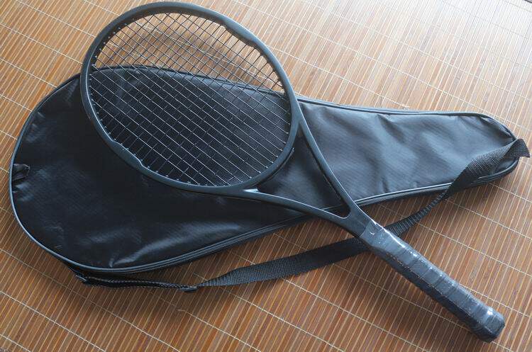 No mark training Carbon male and female universal tennis racket ultralight carbon ProStaff90 Federer flapping a small black beat-Taobao