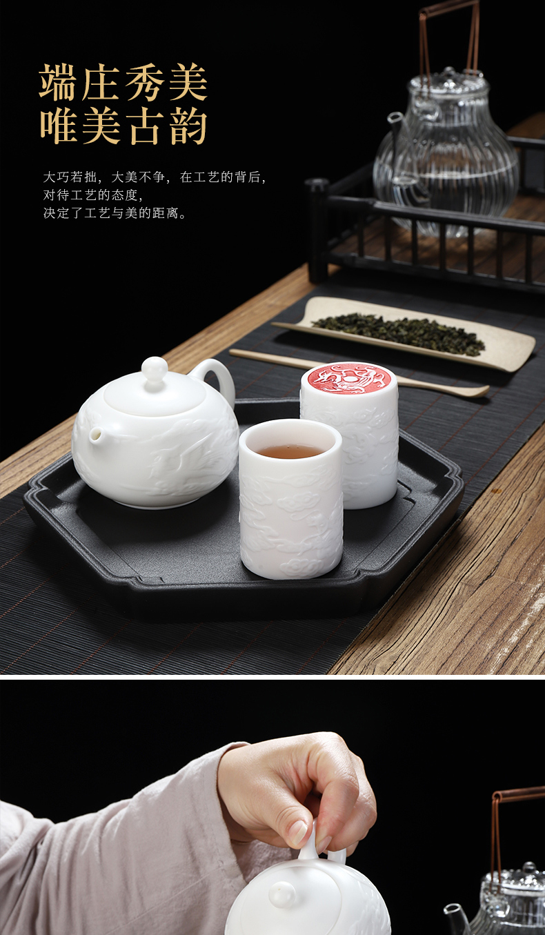 Suet jade biscuit firing porcelain sample tea cup dehua manual high white ceramic sniff kung fu master single cup small bowl