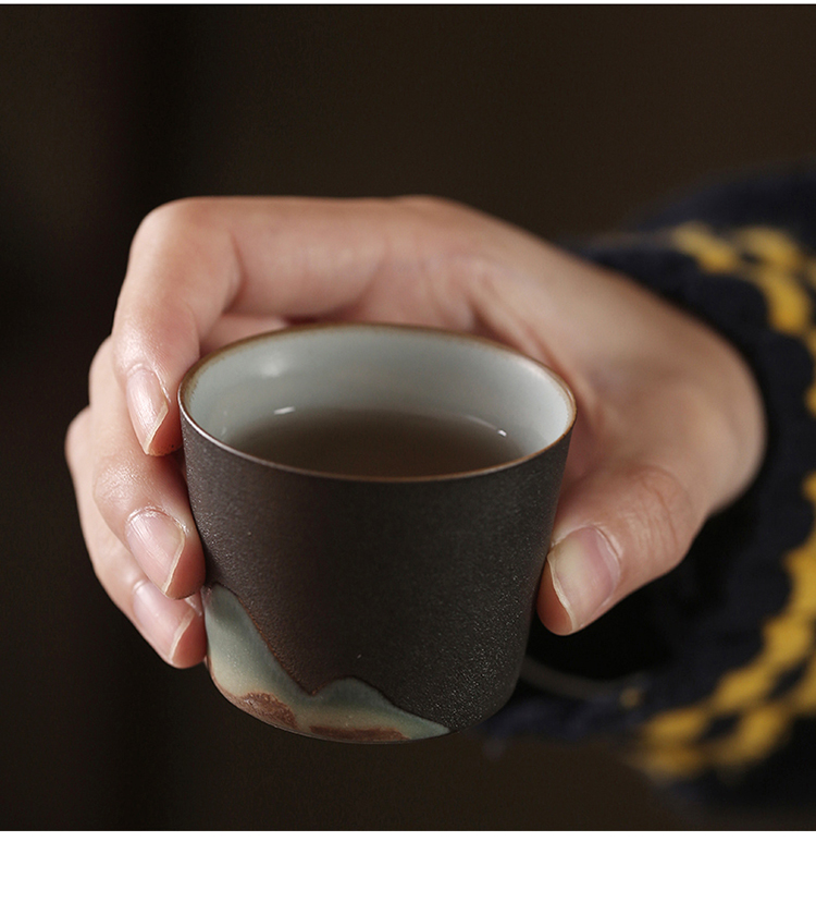 Contracted kung fu tea set home warm tea ware based stage heating Japanese coarse pottery of a complete set of ceramic tea tray
