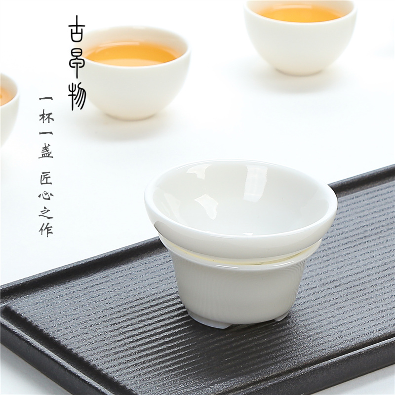 Dehua white porcelain, jade porcelain tea filter device ceramic tea every other kung fu tea set with parts spare parts for the tea taking