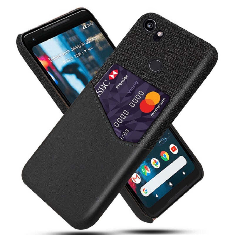Suitable for Google Pixel 2 XL Phone Case, Pixel 2 Personalized Creative Fabric and Leather Single Card Slot Phone Cover