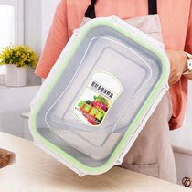 2021 new 2021 stainless steel fresh-keeping box with lid sealed lunch box refrigerator refrigerated rectangular food frozen box