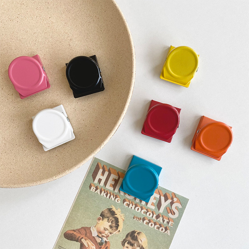Clip magnet refrigerator stickers ins post-it note memo clip creative color magnet metal message clip storage small clip