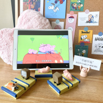 Cute cartoon cat pig bear lazy stand mobile phone ipad tablet desktop creative decoration decoration gift