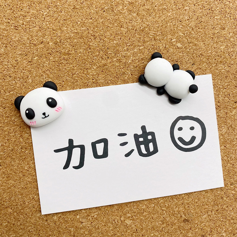 2 cartoons cute superbu panda nail cork felt photo wall decorated by nail kindergarten nails