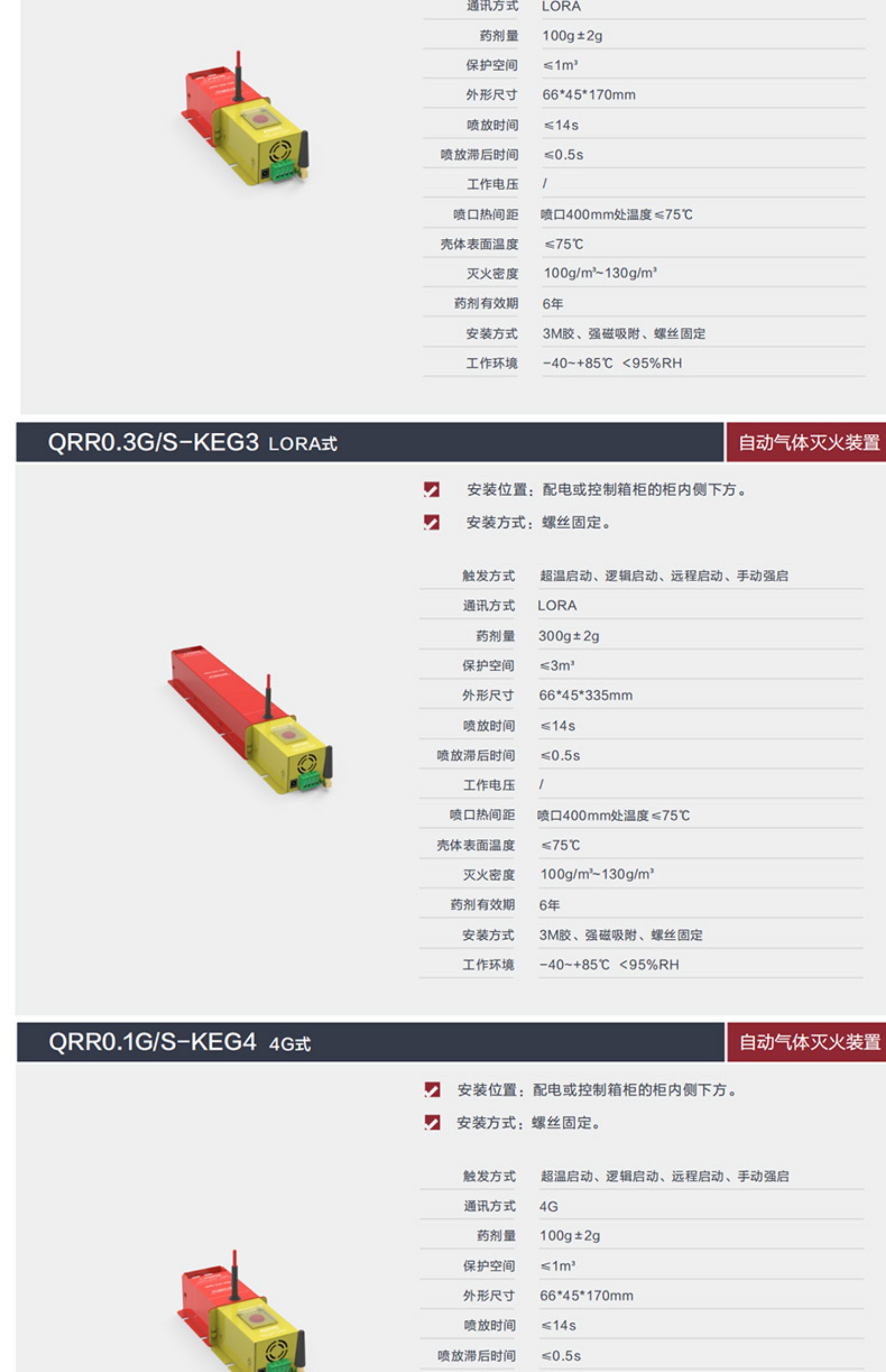 Газовый огнетушитель 机房配电柜智能无线气体自动灭火装置qrr磁吸热气溶胶灭火装置485