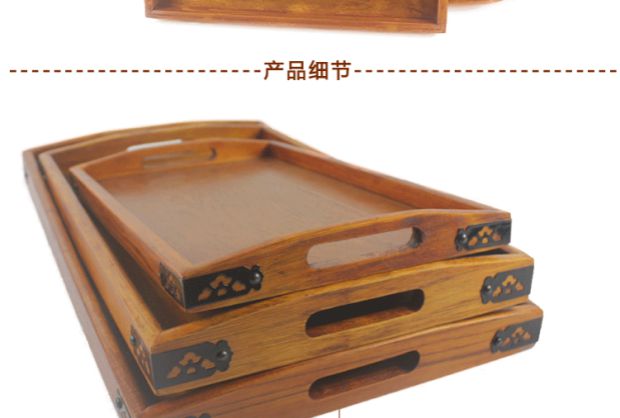 Pallet gỗ mới hình chữ nhật Nhật Bản tấm gỗ lớn rắn gỗ tròn Châu Âu món ăn phụ tấm trái cây khay trà đẹp