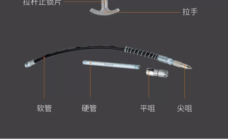 Khí Nén Súng Bắn Mỡ Cao Cấp Dầu Bánh Răng Làm Đầy Máy Móc Xe Máy Xúc Tay Ép Nhỏ Kim Phun Dầu Bôi Trơn súng