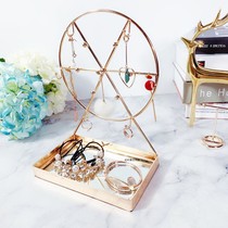 Gold jewelry rack earrings display rack necklace display rack Ferris wheel jewelry rack jewelry storage rack jewelry display