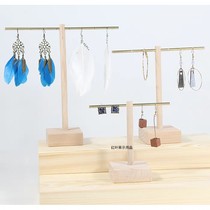 Solid Wood earring frame gold earring frame gold jewelry display props ear ring frame