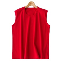 Red underwear underwear womens middle-aged vest This year of life red sleeveless undershirt vest Mom grandma suit