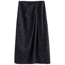 Single-bundle plus-size womens three-dimensional pleated skirt for women with slightly fat MM high-waisted slimming plaid skirt