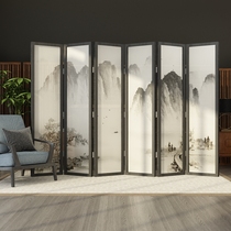 Solid wood screen Simple modern folding living room Small apartment bedroom block household entrance mobile partition wall