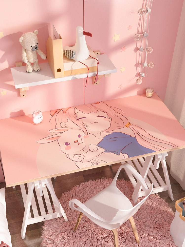 Children's study table special leather table mat waterproof and oil-proof student desk desk mat eye protection tablecloth can be customized