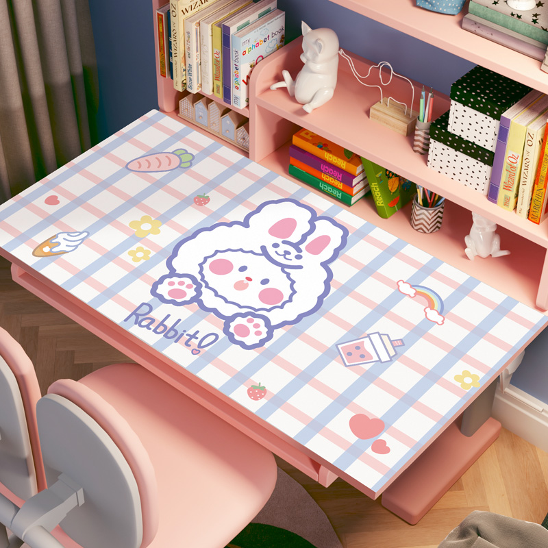 Cute Teenage Girl Student Learning Desk Special Desk Cushion Custom Waterproof Oil Proof Leather Table Mat Can Cut