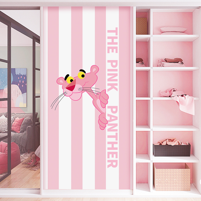 Pink Panther Dormitory Old Doors Renovated stickers Decorative Stickers Whole door Self-adhesive?Car-old door revamp of the side wall stickers