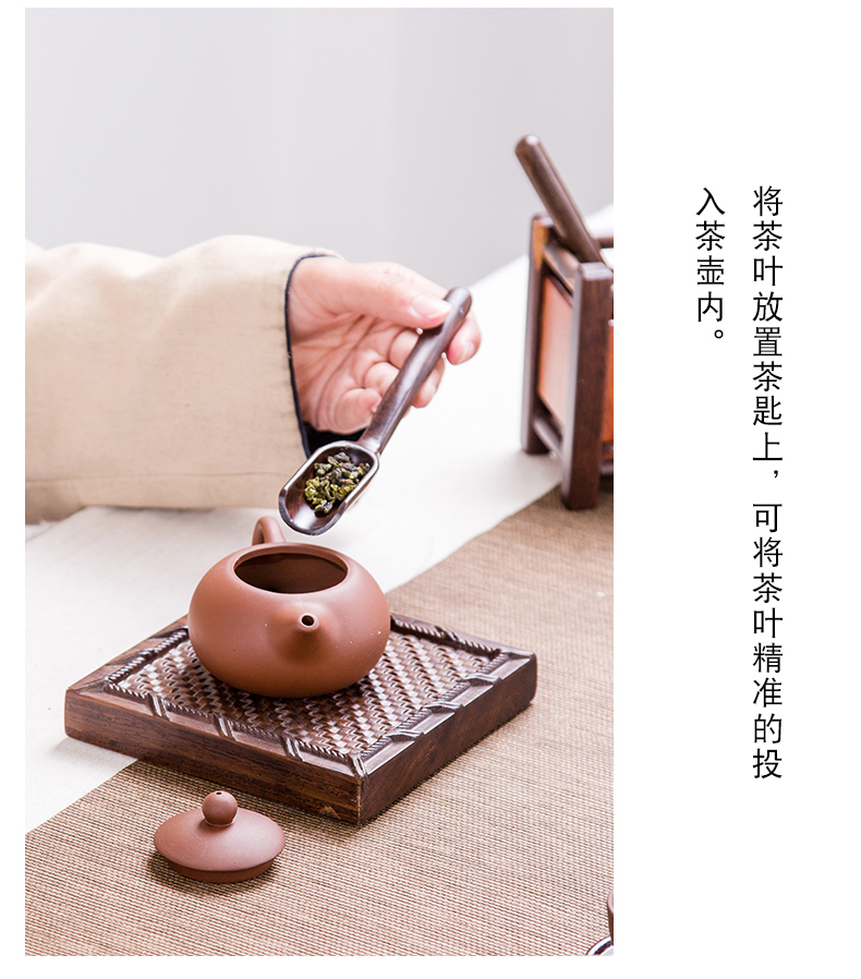 Tea six gentleman 's suit ebony wood kung fu Tea Tea Tea art combination Tea tray was furnishing articles with zero accessories