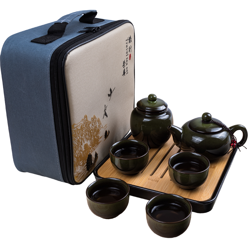 Travel tea sets portable crack cup home a kung fu tea pot 2 two ceramic outdoors Travel packages