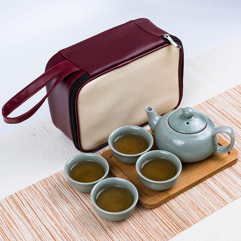 Travel tea sets portable crack cup home a kung fu tea pot 2 two ceramic outdoors Travel packages