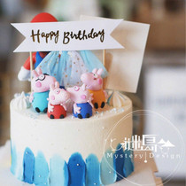 Piggy cookie mold stamp rice ball die 3D three-dimensional clay soft pottery pig four-letter stainless steel