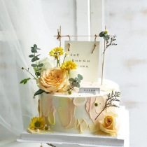 DIY flower rack cake decoration birthday cake insert bakery decoration birthday party dessert table