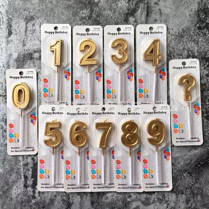 Party Dressing Supplies Birthday Wedding Party Candles Gorgeous Gold Silver Boxed Number Candles 1 Pack