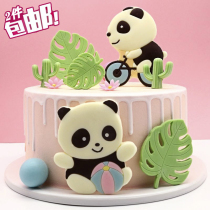 2 PCs cartoon panda bamboo chocolate mold panda birthday cake decoration chocolate mold