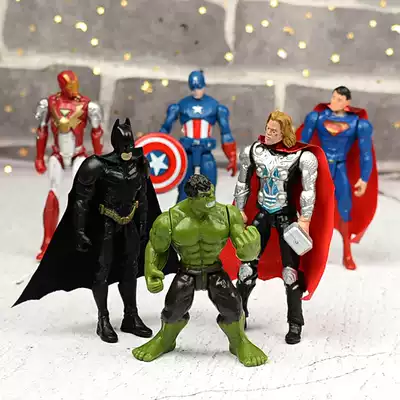 Cake Decoration Captain America Superman Batman Avengers Theme Ornaments Batman Iron Man Scene