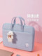 得力手提电脑包女14寸苹果笔记本macbook内胆15.6寸文件公文包