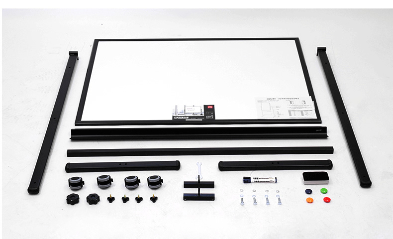 得力33371白板磁性办公支架式黑板教学写字板家用会议板规格可擦