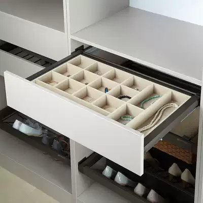 Kubo cloakroom trim box wardrobe multi-jewelry hardware storage box push-pull buffer damping basket