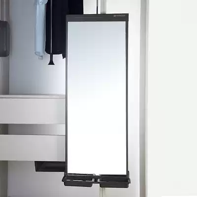 Unihopper coubo wardrobe built-in push-pull full-length mirror rotating folding full-length mirror buffer mute integral cabinet mirror