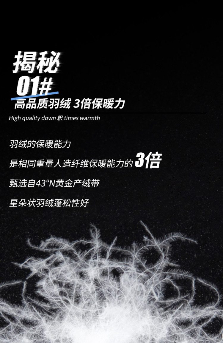 冰洁 女款 工装风连帽羽绒服 90鸭绒 充绒量173g 图7