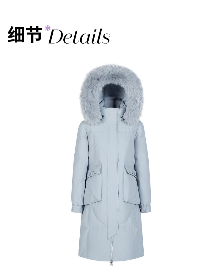 波司登旗下 冰洁 女士 轻奢狐狸毛领 白鸭绒羽绒服 90%含绒量 图16