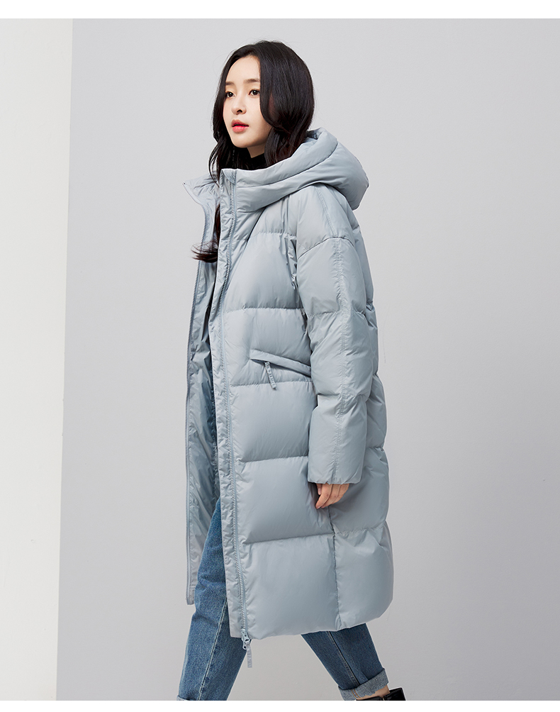 雪中飞 女士 中长款廓形羽绒服 图11
