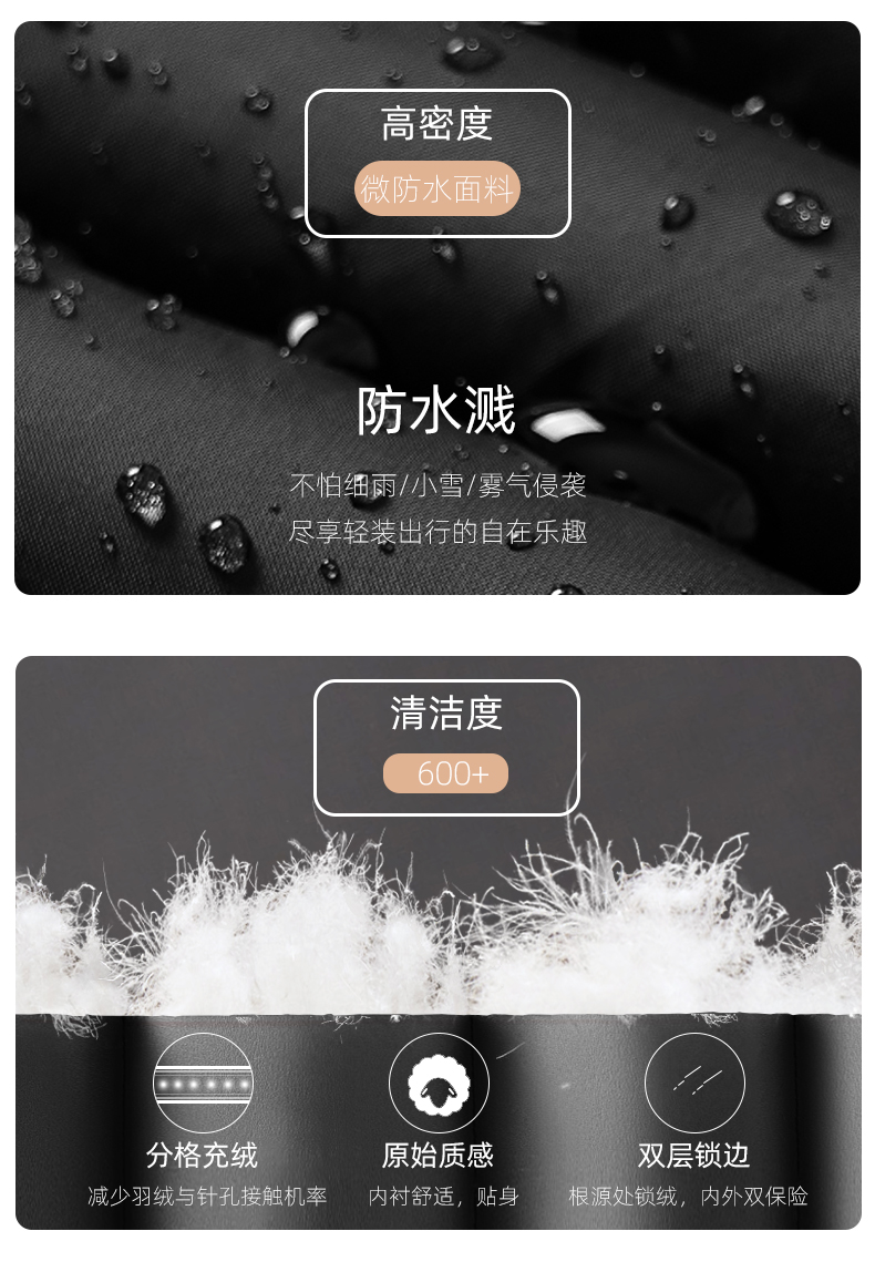 反季好价 雪中飞 女短款轻便羽绒服 图6