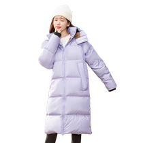 Flying in the Snow 2024 Autumn and Winter New Womens Long Down Jacket Sports Fashion Straight Loose Casual Warmth and Cold Protection