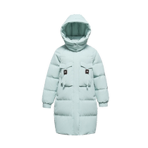 Flying in the Snow 2024 Winter New Womens Mid-Length Removable Hood Down Jacket Loose Sweet Thickened and Versatile