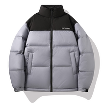 Snow medium flying 2023 autumn and winter new male and female couples short Down jacket Collar Splicing and Coloured bread Outdoor