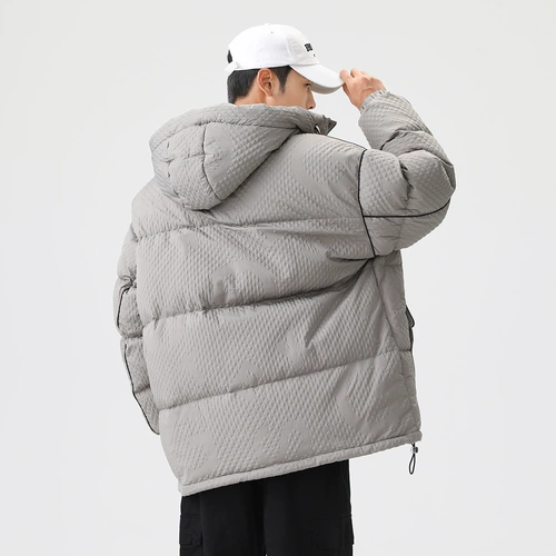 Демисезонный трендовый комфортный пуховик с капюшоном, оверсайз