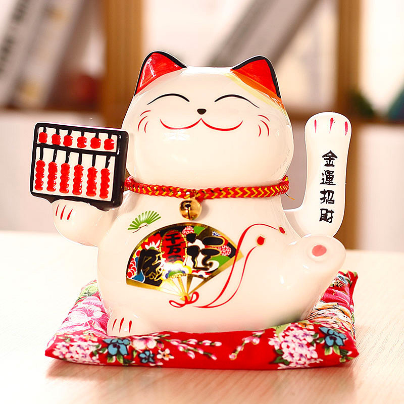 Cash Cat Electric Rocking Hand Swing Piece Home Living Room Shop Opening Gift Collection Silver Counter Size Deposit Money Pot Gift