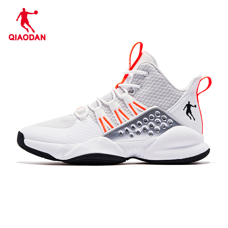 Jordan Basketball Shoes Men's Summer Sports Shoes Mesh Breathable White High-Top Youth Middle and High School Students Professional