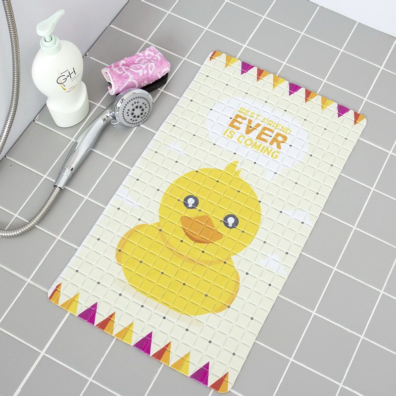 Large PVC children pregnant women cartoon foot mat bath bathroom non-slip mat makeup room with suction cup bathtub floor mat