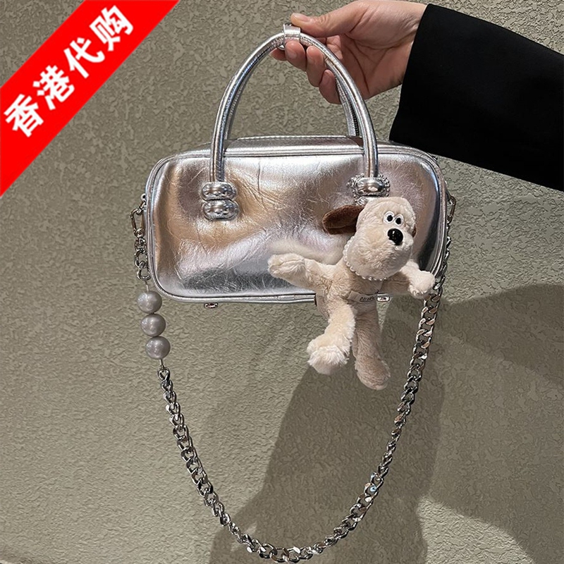 Starry Night Silver Boston Bag for Women 2026 New Niche Design Unique Super Beautiful Shoulder Crossbody Handbag Starry Night Silver Boston Bag for Women 2026 New Niche Design Unique Super Beautiful Shoulder Crossbody Handbag