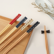 Chopsticks household solid wood chopsticks set family cute creative tableware non-slip Japanese high-end fast