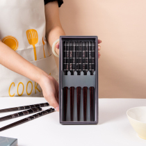 Chopsticks household high-grade non-slip personality Japanese style solid wood craft gift chopsticks high temperature resistant family mold wood chopsticks